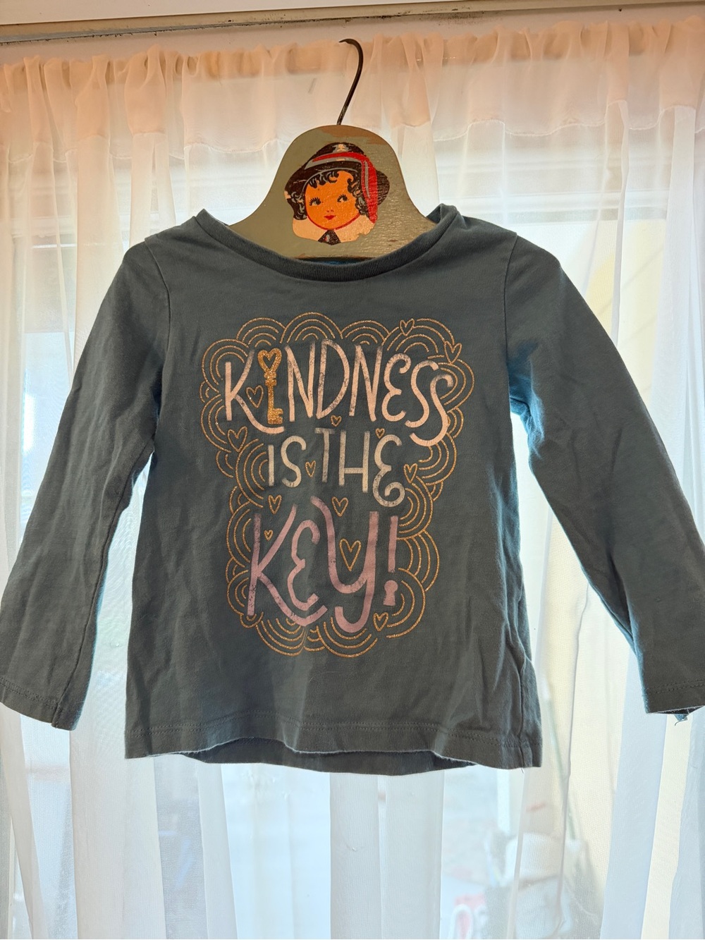 Kids Long-Sleeve "Kindness Is The Key" Graphic Tee